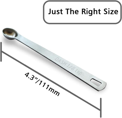 1PCS 1/8 Teaspoon(1/8tsp, 0.625 ml, Dash) Single Tiny Measuring Spoon, Small Individual Stainless Steel Measure Spoons Only