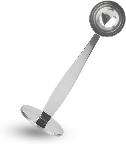 DFD 2-Inch-1 Coffee Scoops, 304 Stainless Steel Tablespoon Measure Spoon with Pressed Bottom for Coffee Bean Press Coffee Grinding Pressing（Silver15 ml）