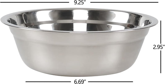 Xyskin Set of 4 Stainless Steel Mixing Bowl Set, Metal Serving Bowls, Great for Cooking, Baking, Prepping