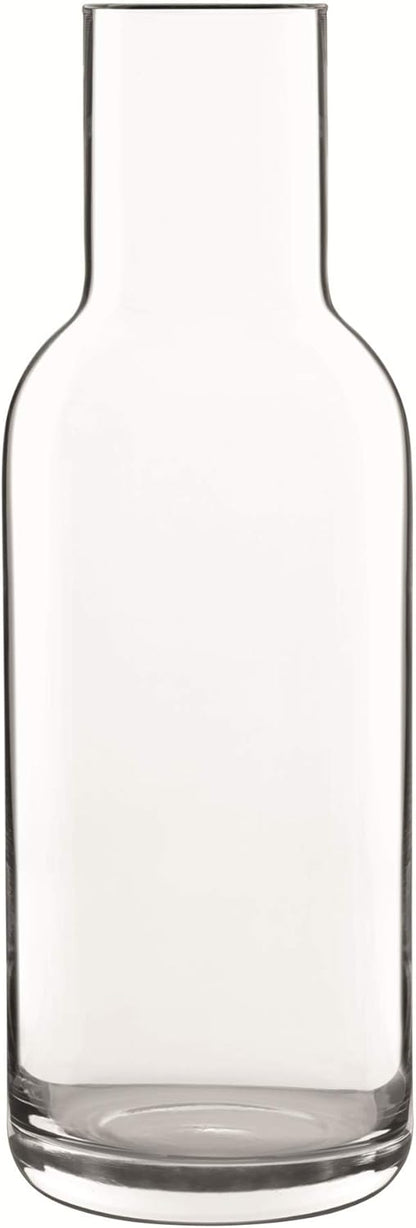 Luigi Bormioli Sublime 34 oz Carafe with Cork Stopper – Elegant Ultra Clear Glass Carafe For Wine, Water, Juice, Milk, Coffee, Iced Tea – Wide Mouth Carafe For Restaurants & Home Use – Made In Italy