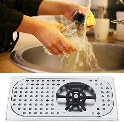 Cup Washing 114mm Diameter 201 Stainless Steel Machine Rinser Pitcher Drain and Drip Tray for Bar Coffee Shop G1/2in