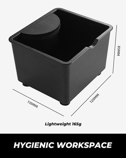 Espresso Knock Box, Accessories for Espresso Machine, Easy & Mess-Free Puck Disposal, Coffee & Espresso Grounds, Non-slip Base, Removable Silicone Pad, Holds 10 Double Shot Pucks
