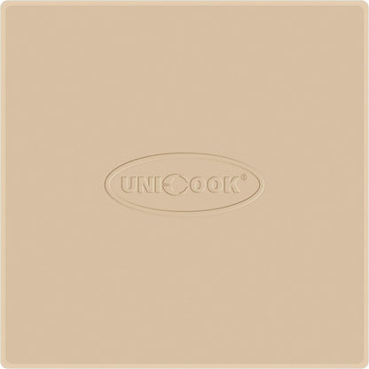 Unicook Pizza Stone for Oven and Grill, 11 Inch Square Baking Stone for Bread, Small Cordierite Oven Grill Pizza Pan, Thermal Shock Resistant, Including Dough Scraper