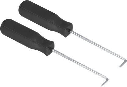 PATIKIL O-Ring 90 Degree Picks 142mm, 2 Pcs Oil Seal Gasket Precision Screwdriver Puller Remover Removal Tool, Black