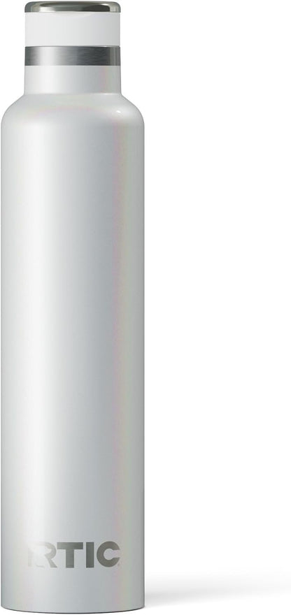RTIC 26oz Journey Bottle Metal Stainless Steel Vacuum Insulated, BPA Free, Reusable, for Water, Hot and Cold Drinks, Travel, Sports, Camping, White Glitter