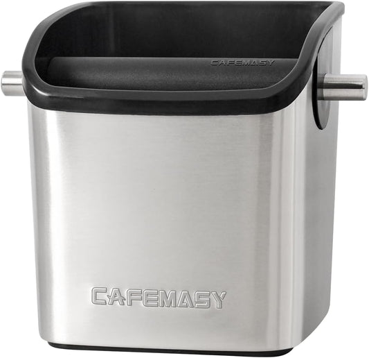 Coffee Knock Box Espresso Accessories - Home Use Small Coffee Puck Knock Box Stainless Steel for Espresso Machine Coffee Grounds