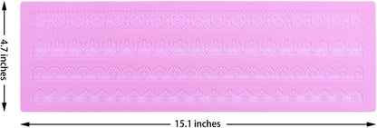 Embossing Lace Fondant Molds, Silicone Lace Mold for Cakes Decorating, Silicone Molds for cake lace Mat Craft Tools