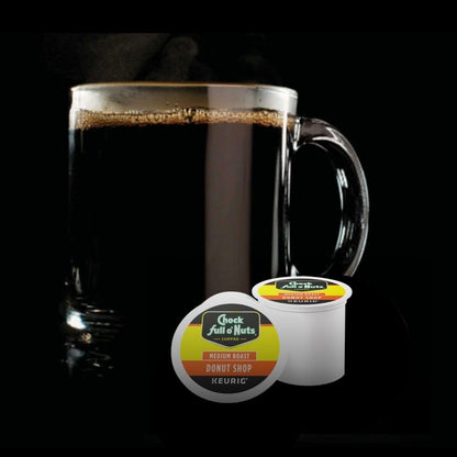 Chock full o’Nuts Donut Shop Keurig K-Cup Pods for Keurig Brewers – Premium Arabica, Medium Roast – Single Serve – 4 Packs of 24 K-Cup Pods