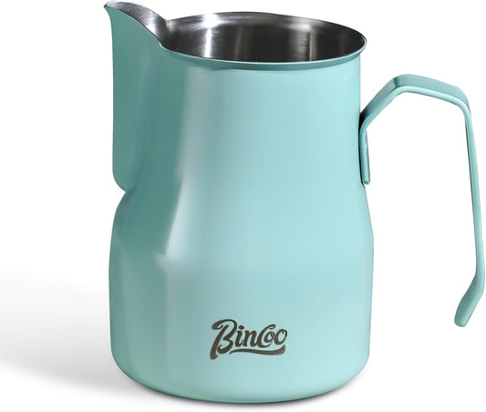 Milk Frothing Pitcher 450ML - Espresso Steaming Pitcher with Large Handle and Spout,Cappuccino Latte Art Cup for Barista and Home Cafe