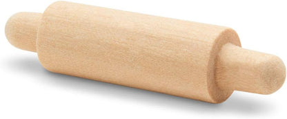 Wooden Mini Rolling Pin, 1-5/8 inches, Pack of 100, Perfect for Scrapbook Projects, Miniatures, Party Decor, and Crafts, by Woodpeckers