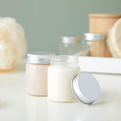 Juvale Mini Glass Spice Jars with Lids - 1.7 oz, Clear Art Deco, 5-Pack - Glass Craft Jars with Lids for Spices, Jams & Crafts