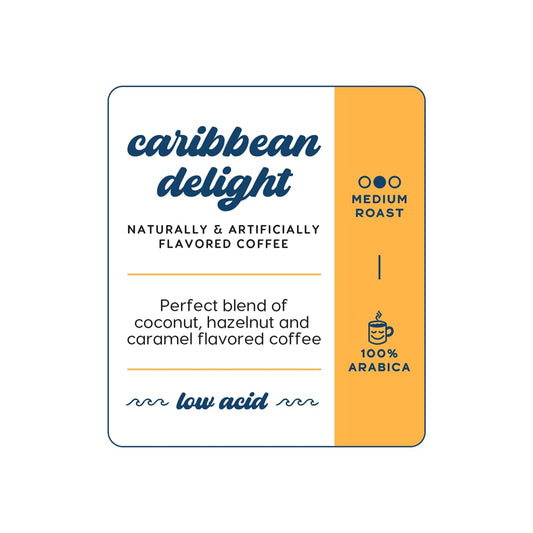 Manatee Gourmet Coffee, Whole Bean, Medium Roast, Caribbean Delight, 2 lb bag, 32 oz