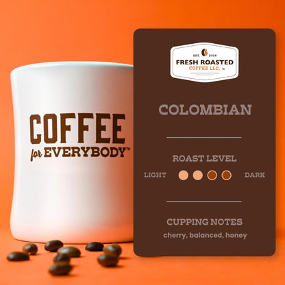 Fresh Roasted Coffee,100% Colombian, 2 lb (32 oz), Medium Roast, Kosher, Ground