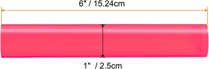 HARFINGTON Acrylic Clay Roller 6 Inch x 1 Inch Solid Non-Stick Plastic Round Tube Roller Polymer Clay Rod Fondant Rolling Pin for Shaping, Sculpting, Modeling DIY Crafts, Rose Red