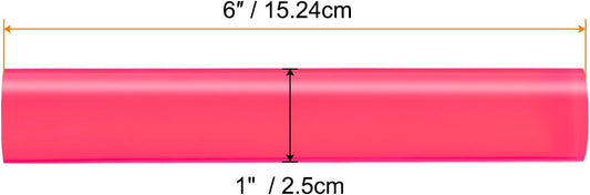 HARFINGTON Acrylic Clay Roller 6 Inch x 1 Inch Solid Non-Stick Plastic Round Tube Roller Polymer Clay Rod Fondant Rolling Pin for Shaping, Sculpting, Modeling DIY Crafts, Rose Red
