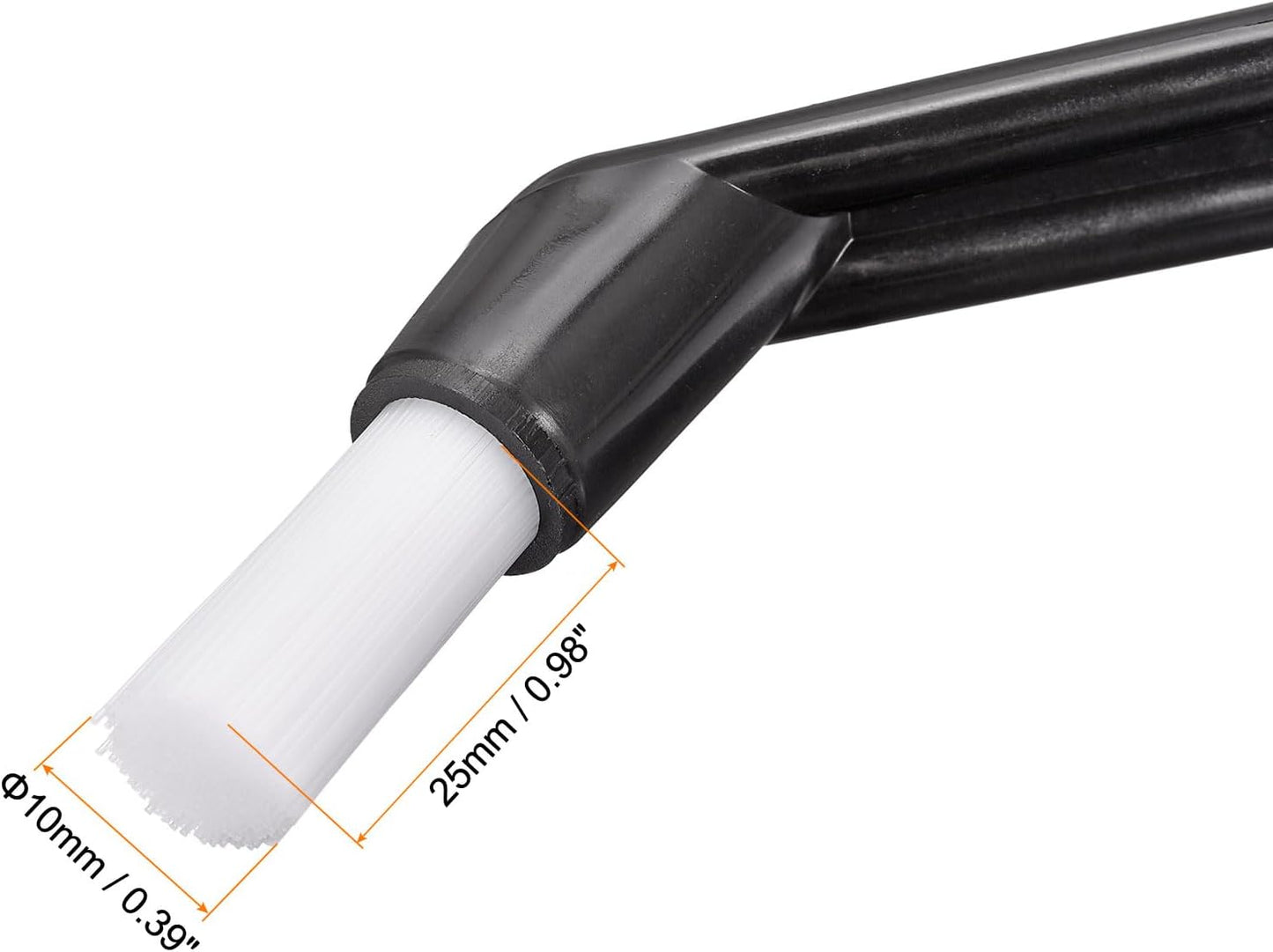 MECCANIXITY Coffee Machine Brush, 5" Length Nylon Head Black for Cleaning Espresso Machines, Grinders