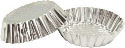 MYStar Set of 20, 3-3/4" Fluted Design Round Shape Non-stick Aluminum Tart Mold, Mini Pie Tin, Tartlet Pan