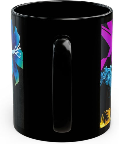 11 OZ Novelty Coffee Mug – Vibrant Floral Design – Unique Ceramic Tea & Coffee Cup – Gift for Women, Gardeners, Flower Lovers – Colorful Holiday Drinkware