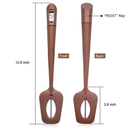Efeng Candy Spatula with Thermometer Built in and Pot Clip – Fast Instant Read Digital Spatula Thermometer for Candy Making,Chocolate,jams,syrups with BPA Free Silicon Spatula