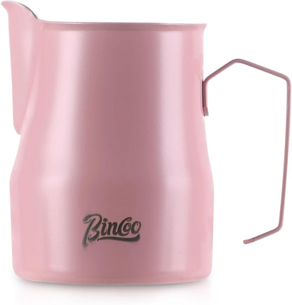 Milk Frothing Pitcher 450ML - Espresso Steaming Pitcher with Large Handle and Spout,Cappuccino Latte Art Cup for Barista and Home Cafe