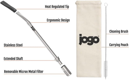 JoGo - Portable Coffee and Tea Brewing Straw - Reusable Coffee Maker Made of Stainless Steel with Single Serve Strainer - Filter Function for Hot and Cold Brew - Ideal for Coffee and Loose Leaf Teas