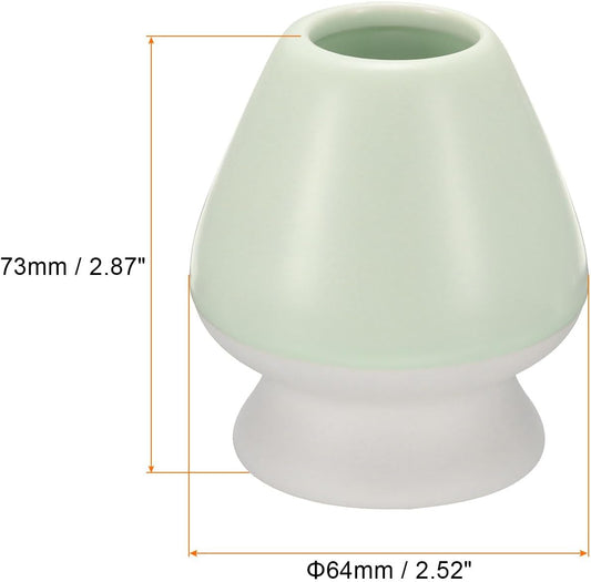 HARFINGTON Ceramic Chasen Stand 73mm Matcha Whisk Holder Teas Set Whisks Stand Traditional Matcha Tea Chasen Holder Tea Set Accessories for Tea Tasting, Green White