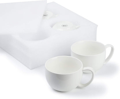 Sweese Porcelain 22oz Large Coffee Mugs Set of 4, Large Soup Mug with Handles Perfect for Coffee, Tea, Hot Chocolate, Microwave Safe, White