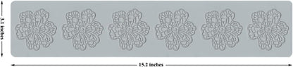 Embossing Lace Fondant Mold, Multi Circle Flowers Lace Mat Wedding, Silicone Molds for Cake Decorating Tool, Cake Lace Molds