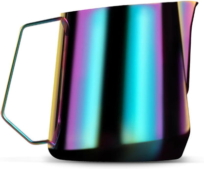 MHW-3BOMBER Milk Frothing Pitcher - 20oz/600ml Milk Frother Cup with U-Shaped Spout - SUS 304 Steaming Pitcher - Cappuccino Latte Art Cup for Barista - Quadrilateral Body - P5185-OS