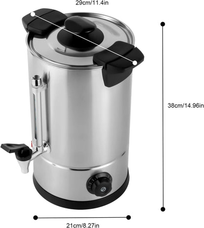 8L/2.11gal Commercial Coffee Urn, Gallon Double Wall Commerical Coffee Maker, 50 Cup Commercial Grade Stainless Steel Percolate Coffee Maker for Events, Offices and Catering