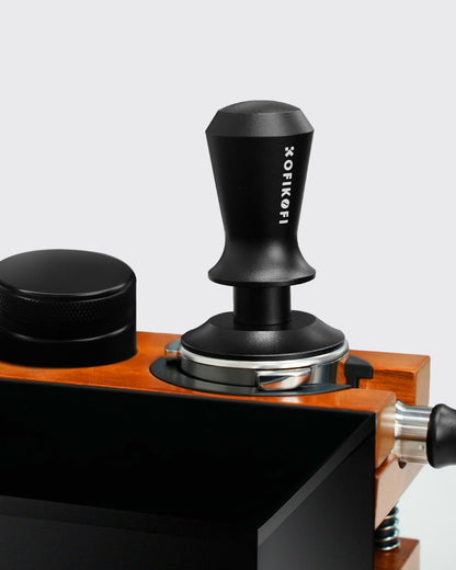 53.3mm Espresso Tamper, Coffee Tamper with Stainless Steel Ripple Base, Barista Espresso Coffee Tamper with 30lbs Spring Loaded and Aluminum Handle Fits for Breville Series 54mm Portafilter