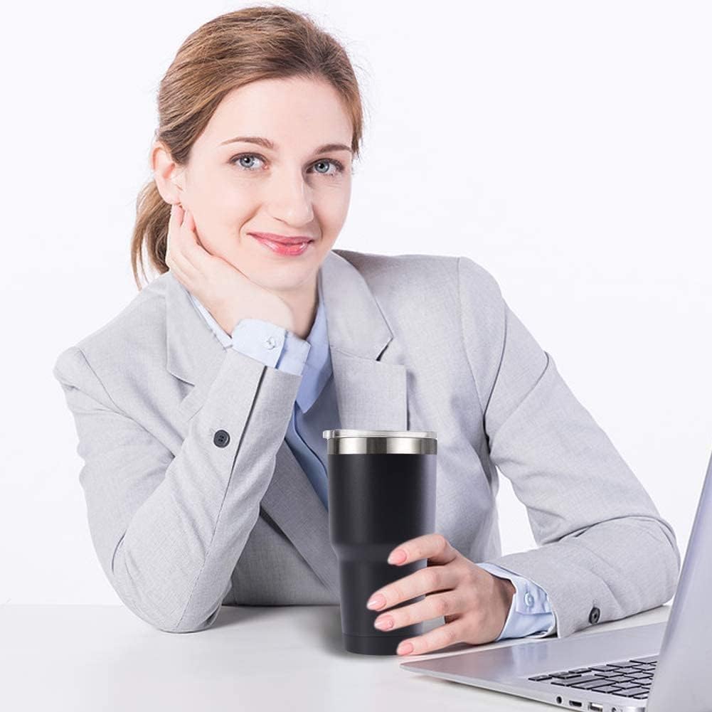 30oz Stainless Steel Travel Mug with Lid, 12 Pack Double Wall Vacuum Insulated Bulk Tumbler, Powder Coated Coffee Cup Suitable for Vehicle Cup Holders