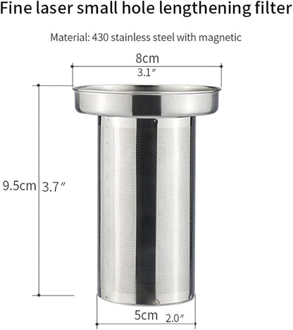 SANQIAHOME Stainless Steel Teapot with Infuser Silver 58Oz