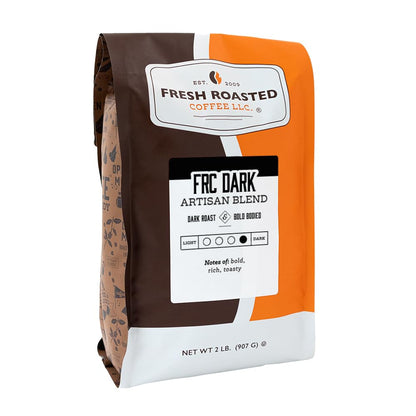 Fresh Roasted Coffee, FRC Dark Roast Blend, 2 lb (32 oz), Kosher, Ground