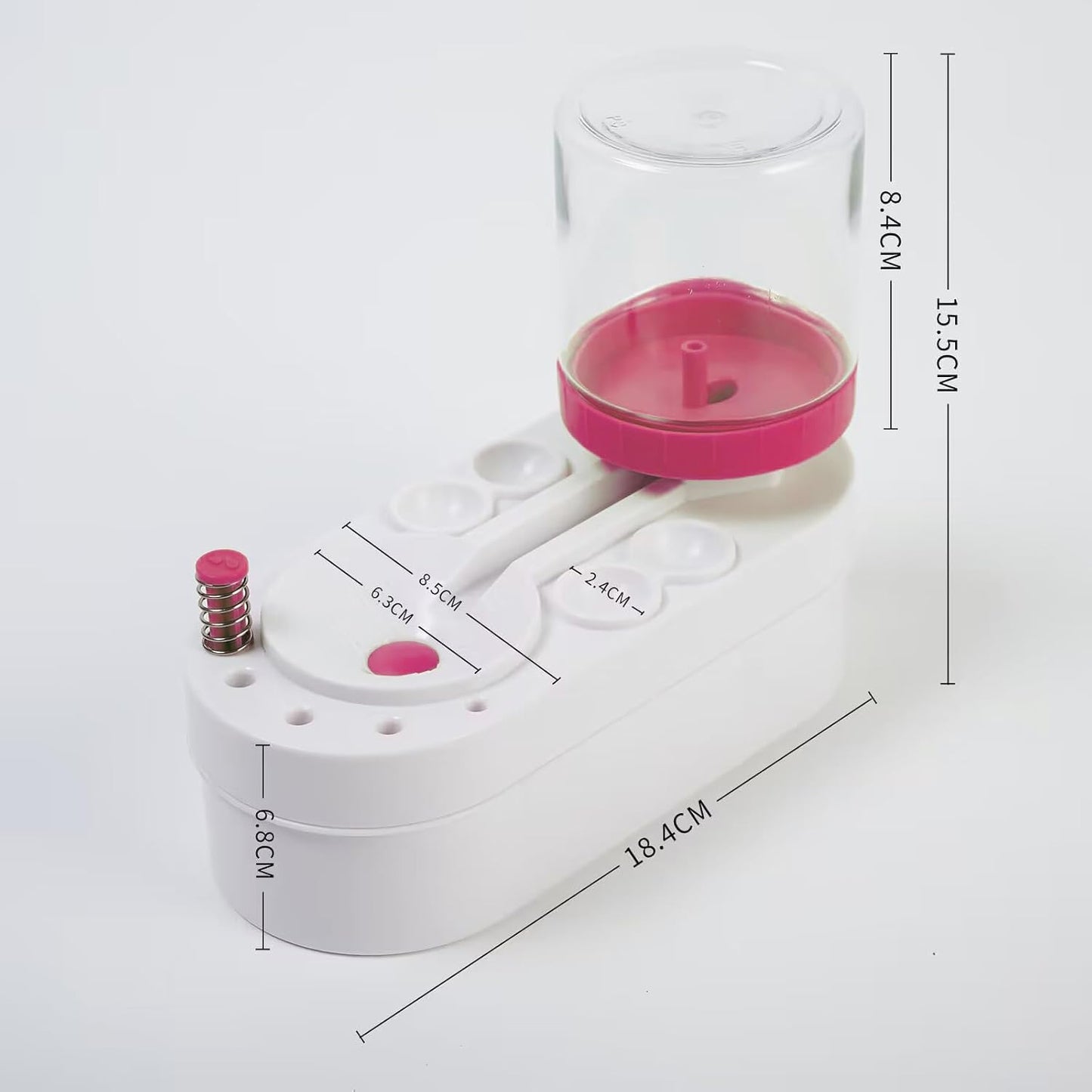 2025 Upgraded Paint Brush Cleaner Tool Brush Rinser, Watercolor/Oil-Based Paintbrush Cleaners, Painting Station Flush My Brush, Gift for Artist Kids Adults and Girls, Pre-Assembled(Pink)