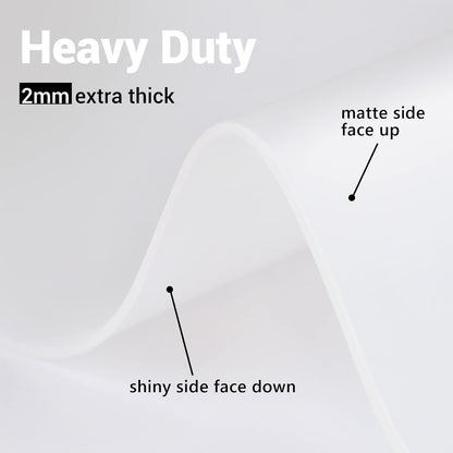 Ewen 25.6x17.7in 2mm Silicone Mats for Kitchen Counter, Extra Large Thick Heat Resistant Baking Mat, Silicone Countertop Protector Mat for Bar Air Fryer Crafts Work Glass Top Stove Cover Translucent