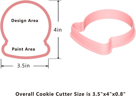 Snowglobe Cookie cutter and stencil set Winter Baking stencils and cutters bundle DIY Snowflake bakery decorating kit Christmas PYO Cookie cutter with stencils Royal Icing stencil (Snowglobe Set)