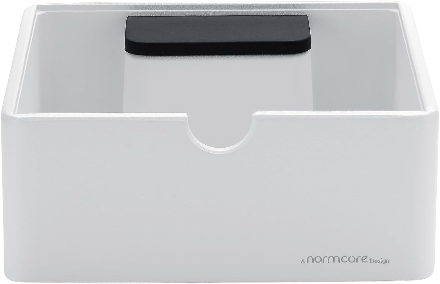 Normcore Compact Knock Box, Metal Espresso Knock Box, Heavy-Duty Knockbox, Anodized Aluminum, Espresso Accessories for Coffee Grounds, White