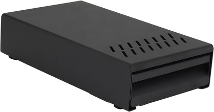 Espresso Knock Box Drawer, Stainless Steel Coffee Grounds Container with Removable Rubber Knock Bar and Non-slip Base, Mini 9.29 x 5.43 x 2.08 inches (Black)