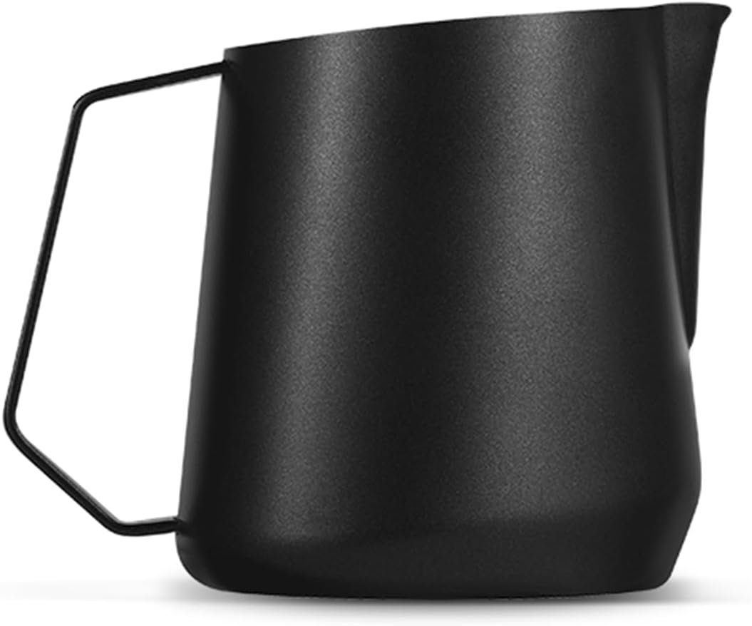 MHW-3BOMBER Milk Frothing Pitcher - 20oz/600ml Milk Frother Cup with U-Shaped Spout - SUS 304 Steaming Pitcher - Cappuccino Latte Art Cup for Barista - Quadrilateral Body - P5184-OS