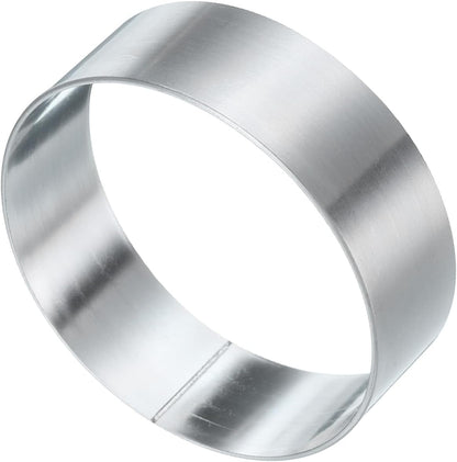 HARFINGTON Round Cake Ring 2.36 x 1 Inch Seamless Stainless Steel Pastry Mousse Dessert Ring Mirror Coating for Baking Cooking English Muffins Crumpet Making Tool