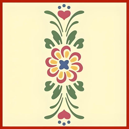 Rosemaling Pattern 3 & 4 Mini Stencils - Reusable Mylar Templates for DIY Crafts, Wood Signs, Walls & Fabric - Nordic Folk Art Painting & Scandinavian Designs - The Artful Stencil