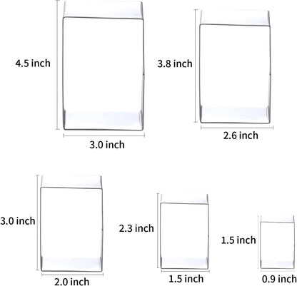 5Pcs Rectangle Cookie Cutter Set, Stainless Steel Biscuit Baking Molds Fondant Cake Cookie Cutter Rectangle Shaped Cutter