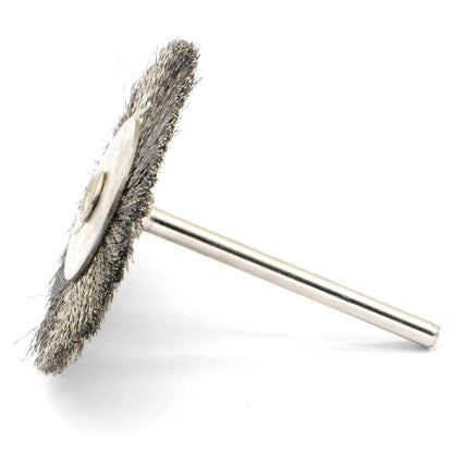20PCS T-shaped Wire Brushes - Metal Rust Removal, Polishing, Cleaning - 38mm Diameter, 3mm Shaft - Removes Burrs, Dust, and Oxide Layer - Handles Rough Surfaces - Designed for Industrial and DIY Use