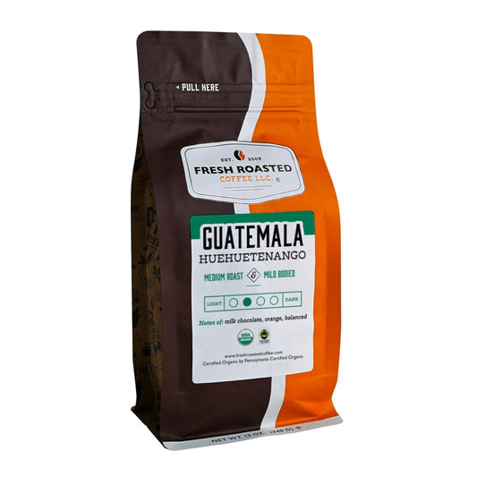 Fresh Roasted Coffee, Organic Guatemala | Single Origin, USDA Organic, Mold & Myco 3rd Party Tested, Kosher | Medium Roast 12 oz Ground