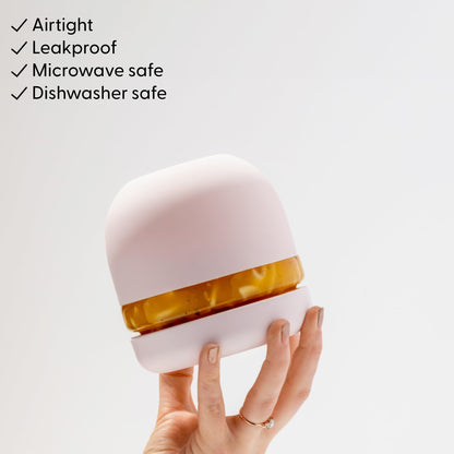 W&P Porter Seal Tight Glass Lunch Bowl Container w/ Lid | Cream 24 Ounces | Leak & Spill Proof, Soup & Stew Food Storage, Meal Prep, Airtight, Microwave and Dishwasher Safe, BPA-Free