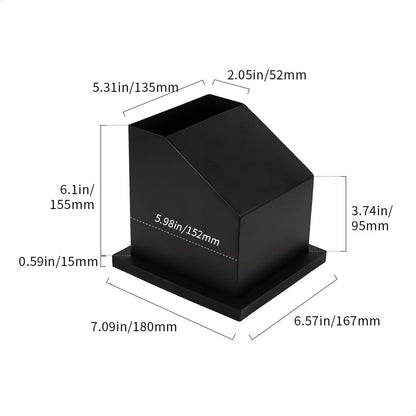 watchget Espresso Grounds Knock Box, Bottomless Chute with Removable Bar, Stainless Steel & Silicone Construction, Built-in Desktop Waste Collector for Home & Café