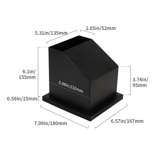 watchget Espresso Grounds Knock Box, Bottomless Chute with Removable Bar, Stainless Steel & Silicone Construction, Built-in Desktop Waste Collector for Home & Café