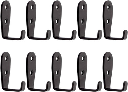 Heavy Duty Wall Hooks,Stainless Steel Screw On Hooks for Hanging Coats Plants Towels Keys Hats,Waterproof Single Shower Hanger Hooks for Garage Kitchen Bathroom 10 PCS (L Shape Large)