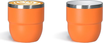 4oz Espresso Cups, Insulated Espresso Cups Set of 2, Expresso Shots Cup, Stainless Steel Shot Glasses for Coffee, Portable Espresso Travel Mug for Camping